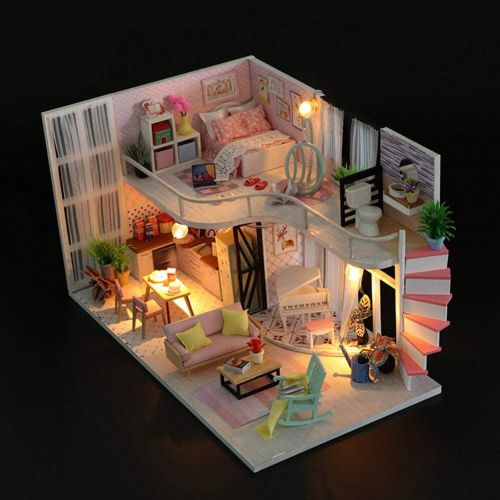  Mikolot mikolot 3D Puzzles Wooden Handmade Miniature Dollhouse DIY Kit Romantic Villa Series Dollhouses Accessories Best Valentine Gift for Women and Girls (Mermaid Tribe)