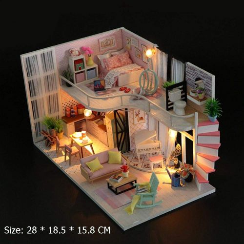  Mikolot mikolot 3D Puzzles Wooden Handmade Miniature Dollhouse DIY Kit Romantic Villa Series Dollhouses Accessories Best Valentine Gift for Women and Girls (Mermaid Tribe)