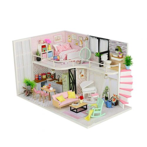  Mikolot mikolot 3D Puzzles Wooden Handmade Miniature Dollhouse DIY Kit Romantic Villa Series Dollhouses Accessories Best Valentine Gift for Women and Girls (Mermaid Tribe)