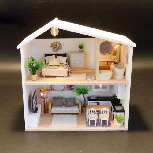  Mikolot mikolot 3D Puzzles Wooden Handmade Miniature Dollhouse DIY Kit Romantic Villa Series Dollhouses Accessories Best Valentine Gift for Women and Girls (Mermaid Tribe)