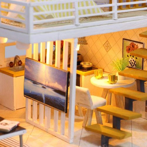  Mikolot mikolot 3D Puzzles Wooden Handmade Miniature Dollhouse DIY Kit Romantic Villa Series Dollhouses Accessories Best Valentine Gift for Women and Girls (Mermaid Tribe)