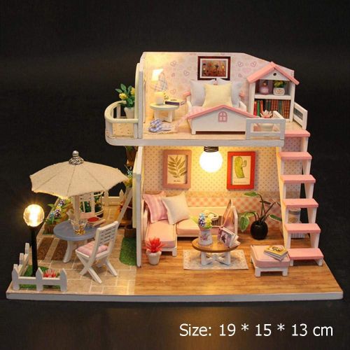  Mikolot mikolot 3D Puzzles Wooden Handmade Miniature Dollhouse DIY Kit Romantic Villa Series Dollhouses Accessories Best Valentine Gift for Women and Girls (Mermaid Tribe)