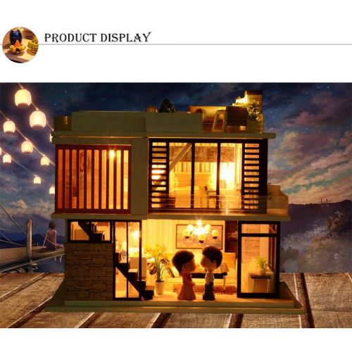  Mikolot mikolot 3D Puzzles Wooden Handmade Miniature Dollhouse DIY Kit Romantic Villa Series Dollhouses Accessories Best Valentine Gift for Women and Girls (Mermaid Tribe)