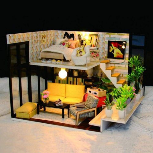  Mikolot mikolot 3D Puzzles Wooden Handmade Miniature Dollhouse DIY Kit Romantic Villa Series Dollhouses Accessories Best Valentine Gift for Women and Girls (Mermaid Tribe)