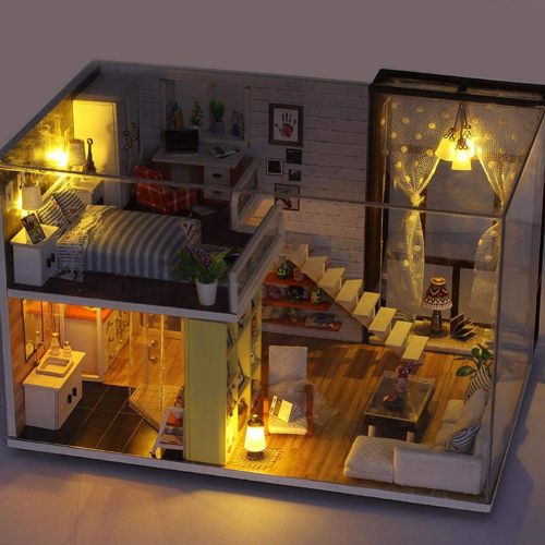  Mikolot mikolot 3D Puzzles Wooden Handmade Miniature Dollhouse DIY Kit Romantic Villa Series Dollhouses Accessories Best Valentine Gift for Women and Girls (Mermaid Tribe)