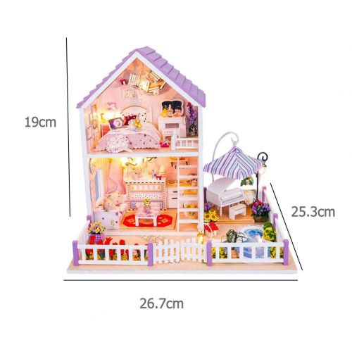  Mikolot mikolot 3D Puzzles Wooden Handmade Miniature Dollhouse DIY Kit Romantic Villa Series Dollhouses Accessories Best Valentine Gift for Women and Girls (Mermaid Tribe)