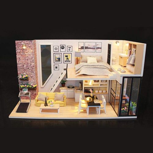  Mikolot mikolot 3D Puzzles Wooden Handmade Miniature Dollhouse DIY Kit Romantic Villa Series Dollhouses Accessories Best Valentine Gift for Women and Girls (Mermaid Tribe)