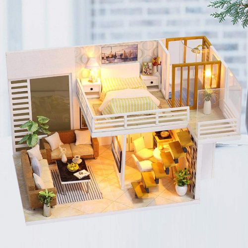  Mikolot mikolot 3D Puzzles Wooden Handmade Miniature Dollhouse DIY Kit Romantic Villa Series Dollhouses Accessories Best Valentine Gift for Women and Girls (Mermaid Tribe)