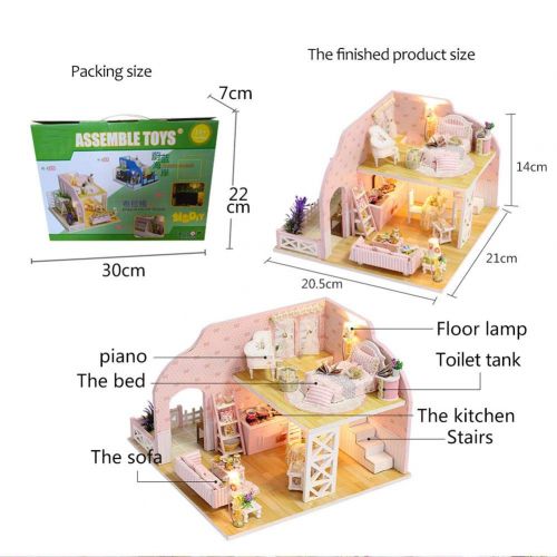  Mikolot mikolot 3D Puzzles Wooden Handmade Miniature Dollhouse DIY Kit Romantic Villa Series Dollhouses Accessories Best Valentine Gift for Women and Girls (Mermaid Tribe)