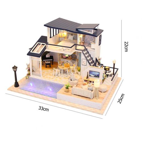  Mikolot mikolot 3D Puzzles Wooden Handmade Miniature Dollhouse DIY Kit Romantic Villa Series Dollhouses Accessories Best Valentine Gift for Women and Girls (Mermaid Tribe)