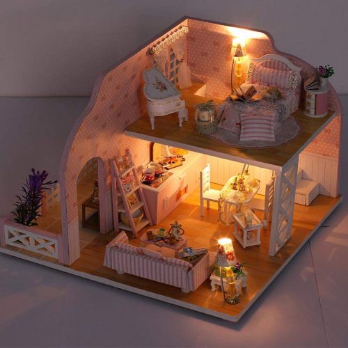  Mikolot mikolot 3D Puzzles Wooden Handmade Miniature Dollhouse DIY Kit Romantic Villa Series Dollhouses Accessories Best Valentine Gift for Women and Girls (Mermaid Tribe)