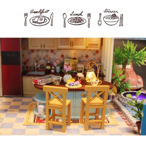  Mikolot mikolot 3D Puzzles Wooden Handmade Miniature Dollhouse DIY Kit Romantic Villa Series Dollhouses Accessories Best Valentine Gift for Women and Girls (Mermaid Tribe)