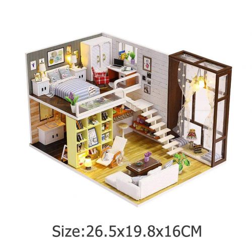  Mikolot mikolot 3D Puzzles Wooden Handmade Miniature Dollhouse DIY Kit Romantic Villa Series Dollhouses Accessories Best Valentine Gift for Women and Girls (Mermaid Tribe)