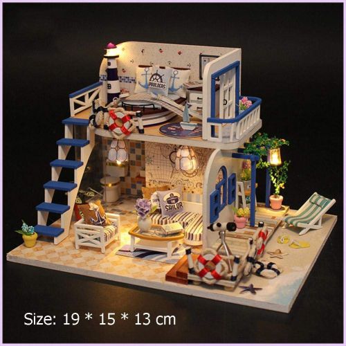  Mikolot mikolot 3D Puzzles Wooden Handmade Miniature Dollhouse DIY Kit Romantic Villa Series Dollhouses Accessories Best Valentine Gift for Women and Girls (Mermaid Tribe)