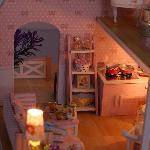  Mikolot mikolot 3D Puzzles Wooden Handmade Miniature Dollhouse DIY Kit Romantic Villa Series Dollhouses Accessories Best Valentine Gift for Women and Girls (Mermaid Tribe)