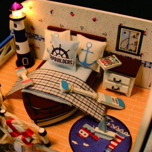  Mikolot mikolot 3D Puzzles Wooden Handmade Miniature Dollhouse DIY Kit Romantic Villa Series Dollhouses Accessories Best Valentine Gift for Women and Girls (Mermaid Tribe)