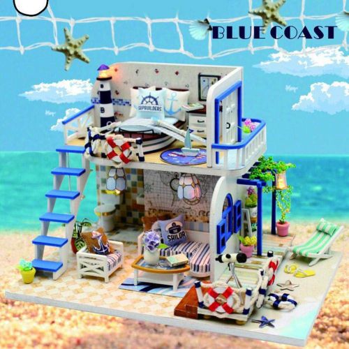  Mikolot mikolot 3D Puzzles Wooden Handmade Miniature Dollhouse DIY Kit Romantic Villa Series Dollhouses Accessories Best Valentine Gift for Women and Girls (Mermaid Tribe)