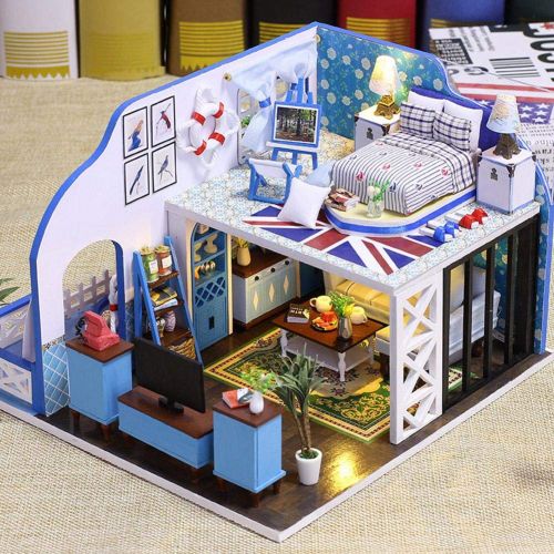  Mikolot mikolot 3D Puzzles Wooden Handmade Miniature Dollhouse DIY Kit Romantic Villa Series Dollhouses Accessories Best Valentine Gift for Women and Girls (Mermaid Tribe)