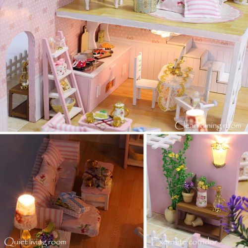  Mikolot mikolot 3D Puzzles Wooden Handmade Miniature Dollhouse DIY Kit Romantic Villa Series Dollhouses Accessories Best Valentine Gift for Women and Girls (Mermaid Tribe)