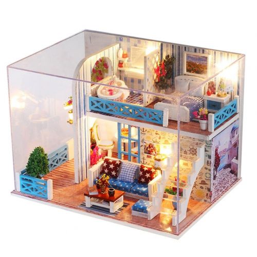  Mikolot mikolot 3D Puzzles Wooden Handmade Miniature Dollhouse DIY Kit Romantic Villa Series Dollhouses Accessories Best Valentine Gift for Women and Girls (Mermaid Tribe)