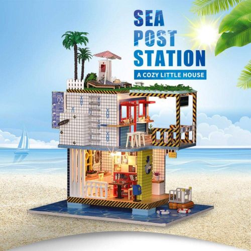  Mikolot mikolot 3D Puzzles Wooden Handmade Miniature Dollhouse DIY Kit Romantic Villa Series Dollhouses Accessories Best Valentine Gift for Women and Girls (Mermaid Tribe)