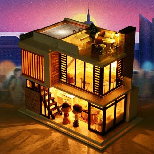  Mikolot mikolot 3D Puzzles Wooden Handmade Miniature Dollhouse DIY Kit Romantic Villa Series Dollhouses Accessories Best Valentine Gift for Women and Girls (Mermaid Tribe)