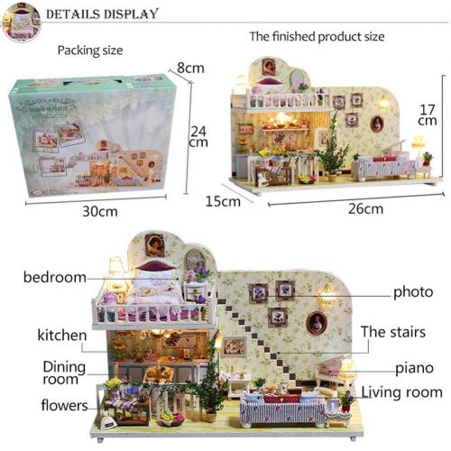  Mikolot mikolot 3D Puzzles Wooden Handmade Miniature Dollhouse DIY Kit Romantic Villa Series Dollhouses Accessories Best Valentine Gift for Women and Girls (Mermaid Tribe)