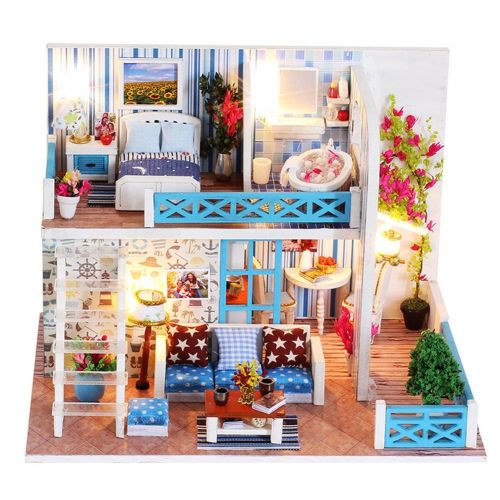  Mikolot mikolot 3D Puzzles Wooden Handmade Miniature Dollhouse DIY Kit Romantic Villa Series Dollhouses Accessories Best Valentine Gift for Women and Girls (Mermaid Tribe)