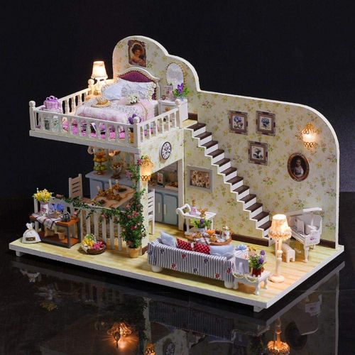  Mikolot mikolot 3D Puzzles Wooden Handmade Miniature Dollhouse DIY Kit Romantic Villa Series Dollhouses Accessories Best Valentine Gift for Women and Girls (Mermaid Tribe)