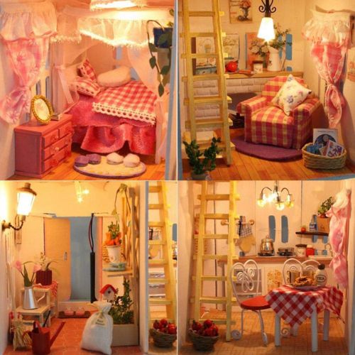  Mikolot mikolot 3D Puzzles Wooden Handmade Miniature Dollhouse DIY Kit Romantic Villa Series Dollhouses Accessories Best Valentine Gift for Women and Girls (Mermaid Tribe)