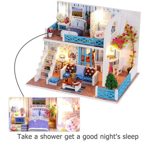  Mikolot mikolot 3D Puzzles Wooden Handmade Miniature Dollhouse DIY Kit Romantic Villa Series Dollhouses Accessories Best Valentine Gift for Women and Girls (Mermaid Tribe)