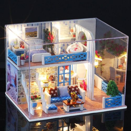  Mikolot mikolot 3D Puzzles Wooden Handmade Miniature Dollhouse DIY Kit Romantic Villa Series Dollhouses Accessories Best Valentine Gift for Women and Girls (Mermaid Tribe)