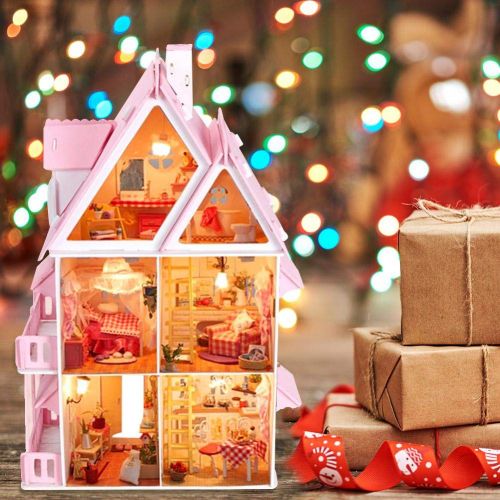  Mikolot mikolot 3D Puzzles Wooden Handmade Miniature Dollhouse DIY Kit Romantic Villa Series Dollhouses Accessories Best Valentine Gift for Women and Girls (Mermaid Tribe)