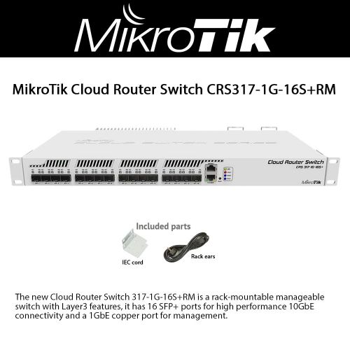  Mikrotik Cloud Router Switch 317-1G-16S+RM