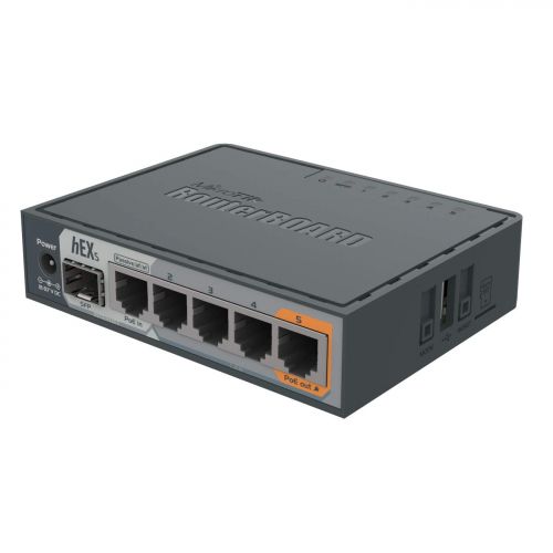  Mikrotik MikroTik hEX S Gigabit Ethernet Router with SFP Port (RB760iGS)