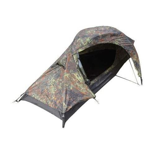  Mil-Tec Unisex_Adult Einmannzelt Recom Flecktarn One-Man Tent, camo, Size