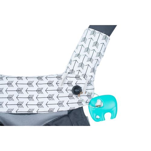  Mila Millie Premium 2 Packs Drool and Teething Reversible Cotton Pad | Fits Ergobaby Four Position 360 and Most Baby Carrier | Gray Arrow Cross Design | Hypoallergenic | Great Baby Shower Gift