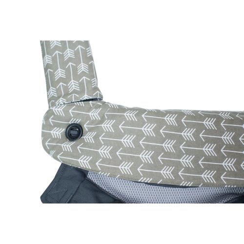  Mila Millie Premium 2 Packs Drool and Teething Reversible Cotton Pad | Fits Ergobaby Four Position 360 and Most Baby Carrier | Gray Arrow Cross Design | Hypoallergenic | Great Baby Shower Gift