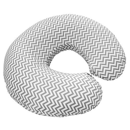  [아마존베스트]Premium Quality Nursing Pillow Cover by Mila Millie - Gray Chevron Unisex Design Slipcover - 100% Cotton Hypoallergenic - Great for Breastfeeding Mothers - Perfect Baby Shower Gift