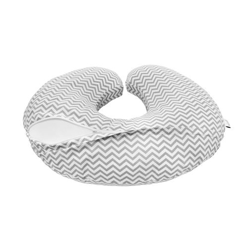  [아마존베스트]Premium Quality Nursing Pillow Cover by Mila Millie - Gray Chevron Unisex Design Slipcover - 100% Cotton Hypoallergenic - Great for Breastfeeding Mothers - Perfect Baby Shower Gift