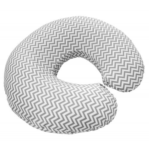  [아마존베스트]Premium Quality Nursing Pillow Cover by Mila Millie - Gray Chevron Unisex Design Slipcover - 100% Cotton Hypoallergenic - Great for Breastfeeding Mothers - Perfect Baby Shower Gift