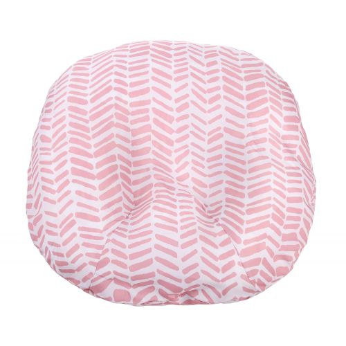  [아마존베스트]Water Resistant Removable Cover for Newborn Lounger | Pink Herringbone Design | Premium Quality Soft Wipeable Fabric | Great Baby Girl Shower Gift | Mila Millie (Pink Herringbone)