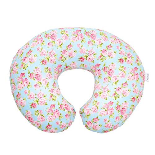  [아마존베스트]Premium Quality Nursing Pillow Cover by Mila Millie - Blue Classic Chic Flowers Slipcover - 100% Cotton Hypoallergenic - Great for Breastfeeding Mothers - Perfect Baby Shower Gift