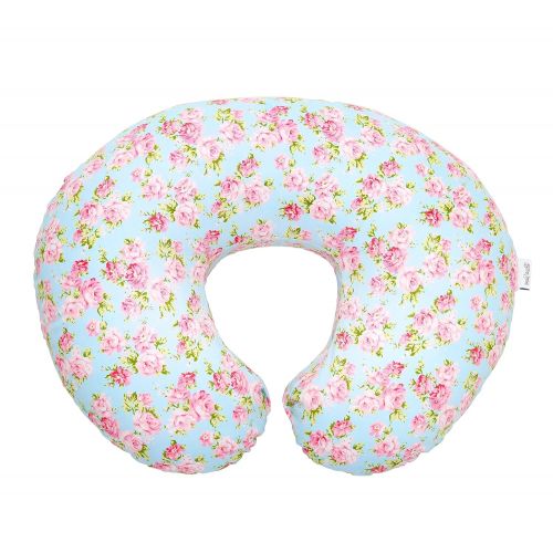  [아마존베스트]Premium Quality Nursing Pillow Cover by Mila Millie - Blue Classic Chic Flowers Slipcover - 100% Cotton Hypoallergenic - Great for Breastfeeding Mothers - Perfect Baby Shower Gift