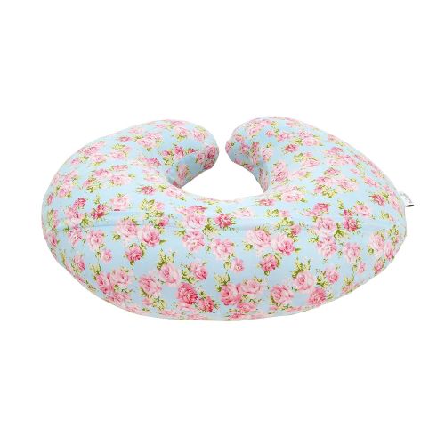  [아마존베스트]Premium Quality Nursing Pillow Cover by Mila Millie - Blue Classic Chic Flowers Slipcover - 100% Cotton Hypoallergenic - Great for Breastfeeding Mothers - Perfect Baby Shower Gift