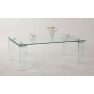 Milan Venus Clear Rectangular Glass Cocktail Table
