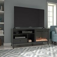 MilanHome Forest Park TV Stand for TVs up to 65 with Electric Fireplace Included, Additional Tools Required: Screw Driver; Hammer, Weight Capacity: 195 lb.