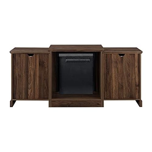  MilanHome TV Stand for TVs up to 65 with Fireplace Included, Number of Interior Shelves: 2, Overall: 60 W x 26.25 H x 15.75 D