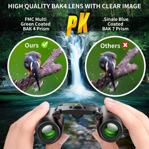  [아마존베스트]Fujunkang 30x60 Mini Small Compact Binoculars for Kids and Adults, Portable Pocket Foldable Binoculars for Waterproof Bird Watching, Mountaineering, Outdoor Hunting, Watching Perfo