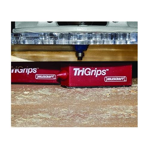  Milescraft 1600 TriGrips - Triangle Bench Cookie Work Grippers, for Woodworking, Painting, Raising and Leveling 4-pack